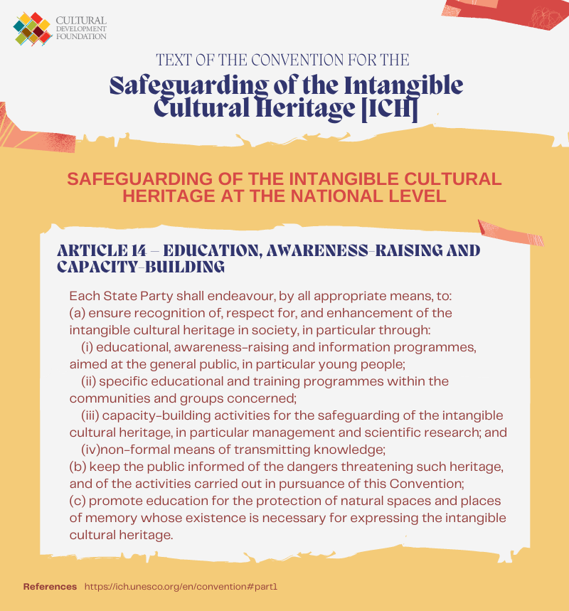 Safeguarding Of The Intangible Cultural Heritage At The National Level ...