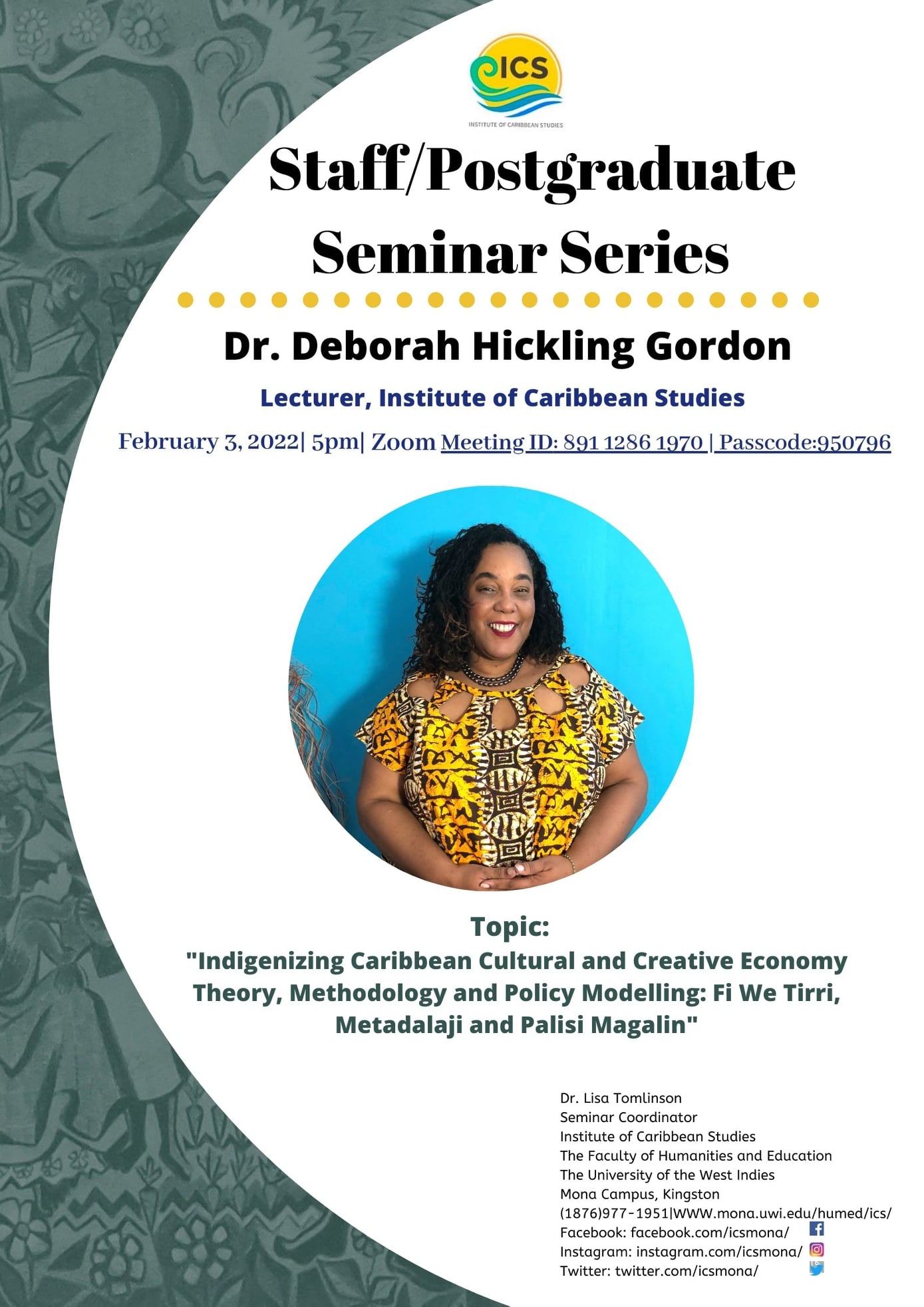 Seminar Series on “Indigenizing Caribbean Cultural and Creative Economy ...